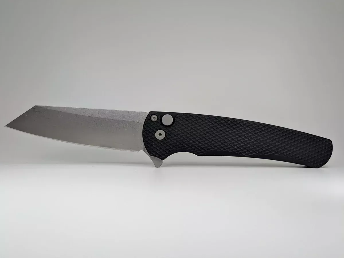 Pro-Tech 5405 Malibu Manual Flipper Knife 3.30" Magnacut Stonewashed Reverse Tanto Blade