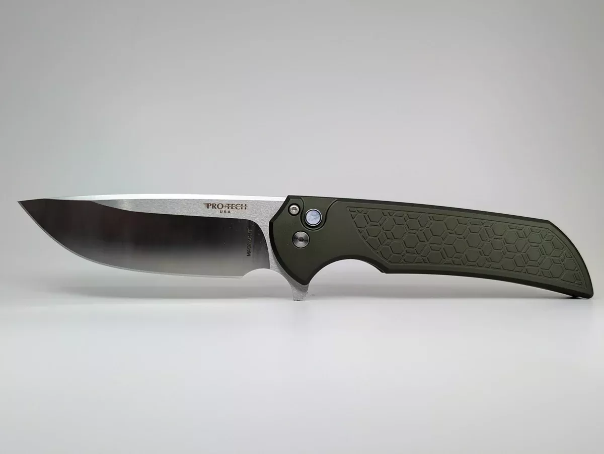 Protech Mordax Green Magnacut Pearl Buttonlock Folding Knife 39 of 80 Blade Show West 2025