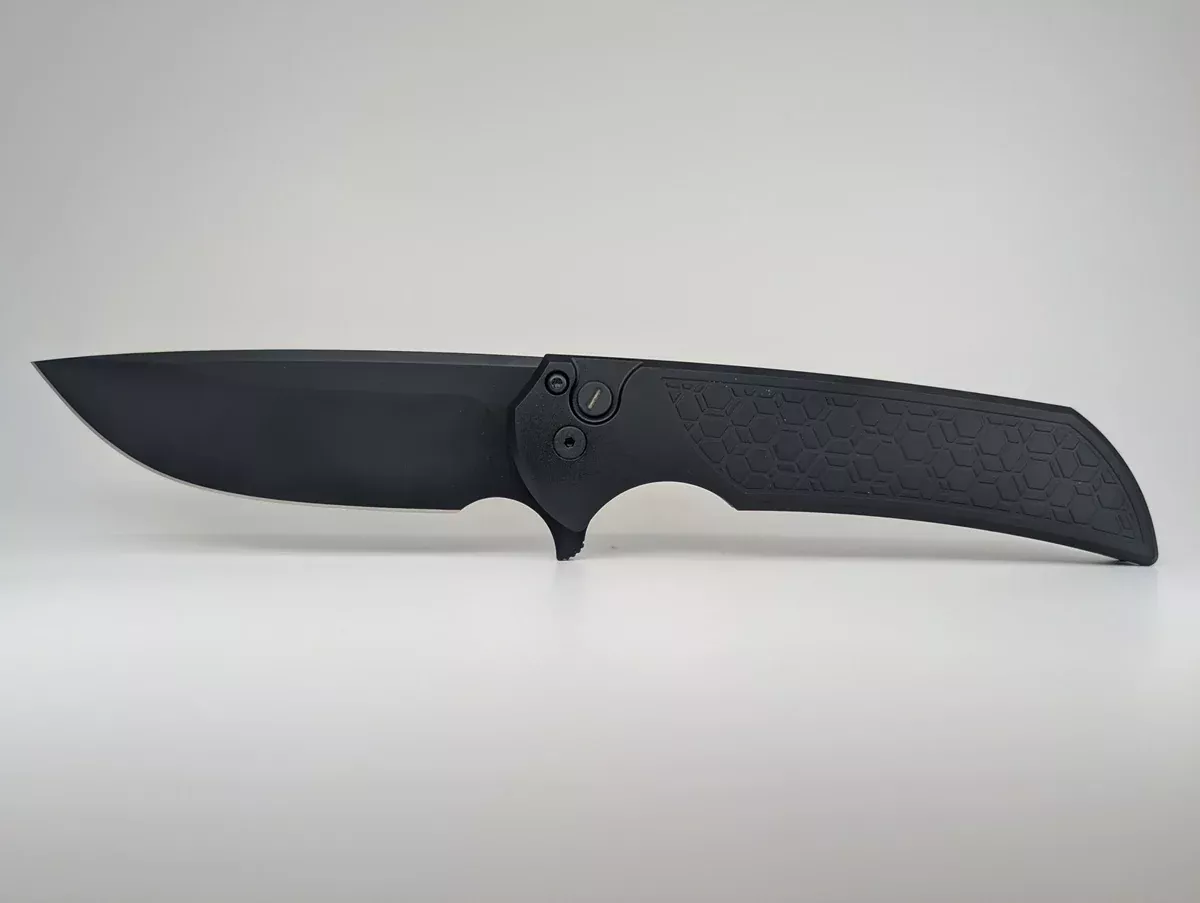 Protech Mordax Tritium Button Lock Operator Gridlock handle Black DLC Magnacut blade