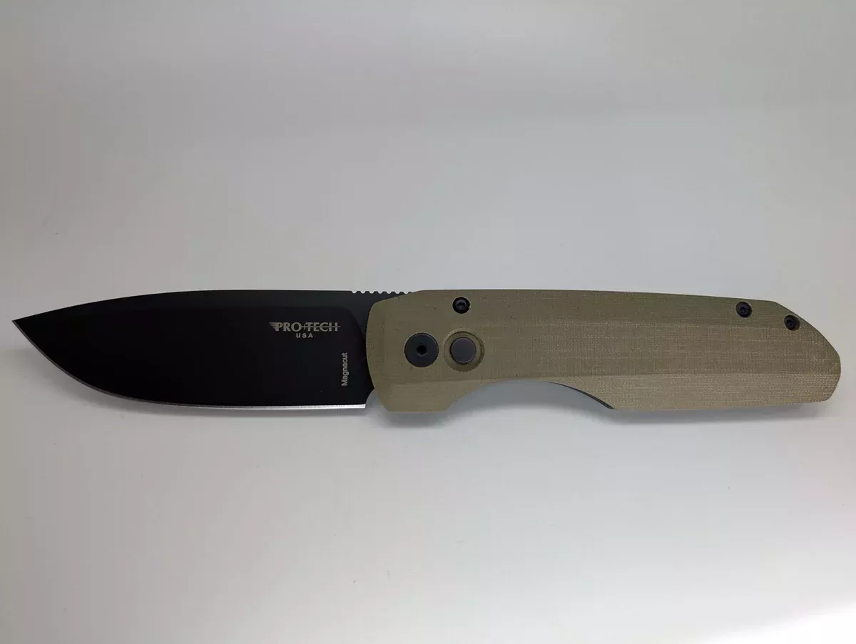 Protech Vero Synapse Green w/ Black DLC Magnacut Blade Auto Folding Knife