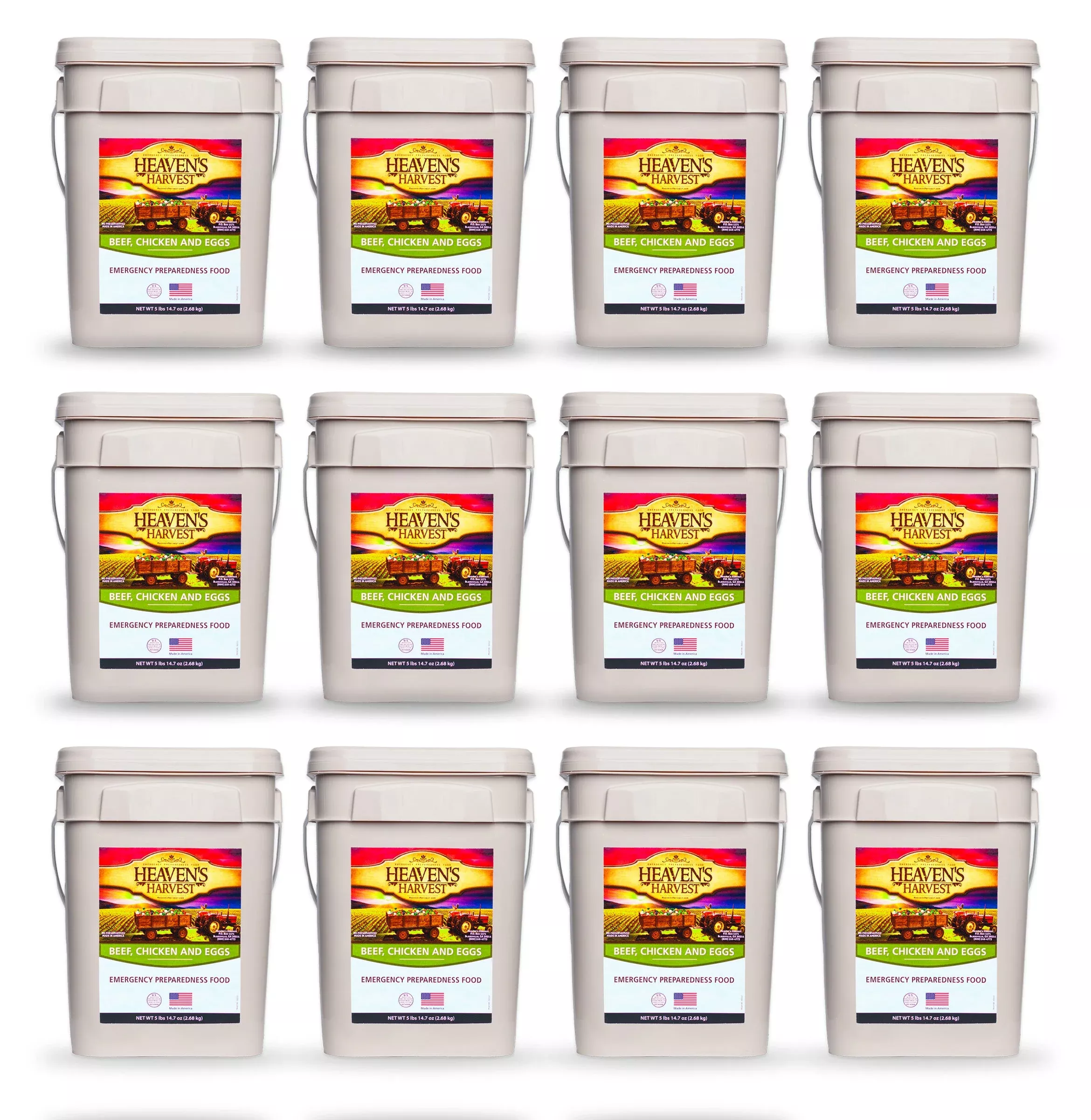 Protein Booster Bucket - 12 Pack - Emergency Survival Food Kit