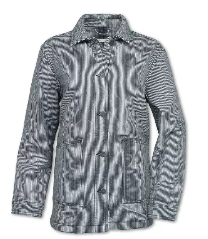 Purnell Quilted Chore Coat – Heavyweight Striped Workwear Jacket – 25F80002