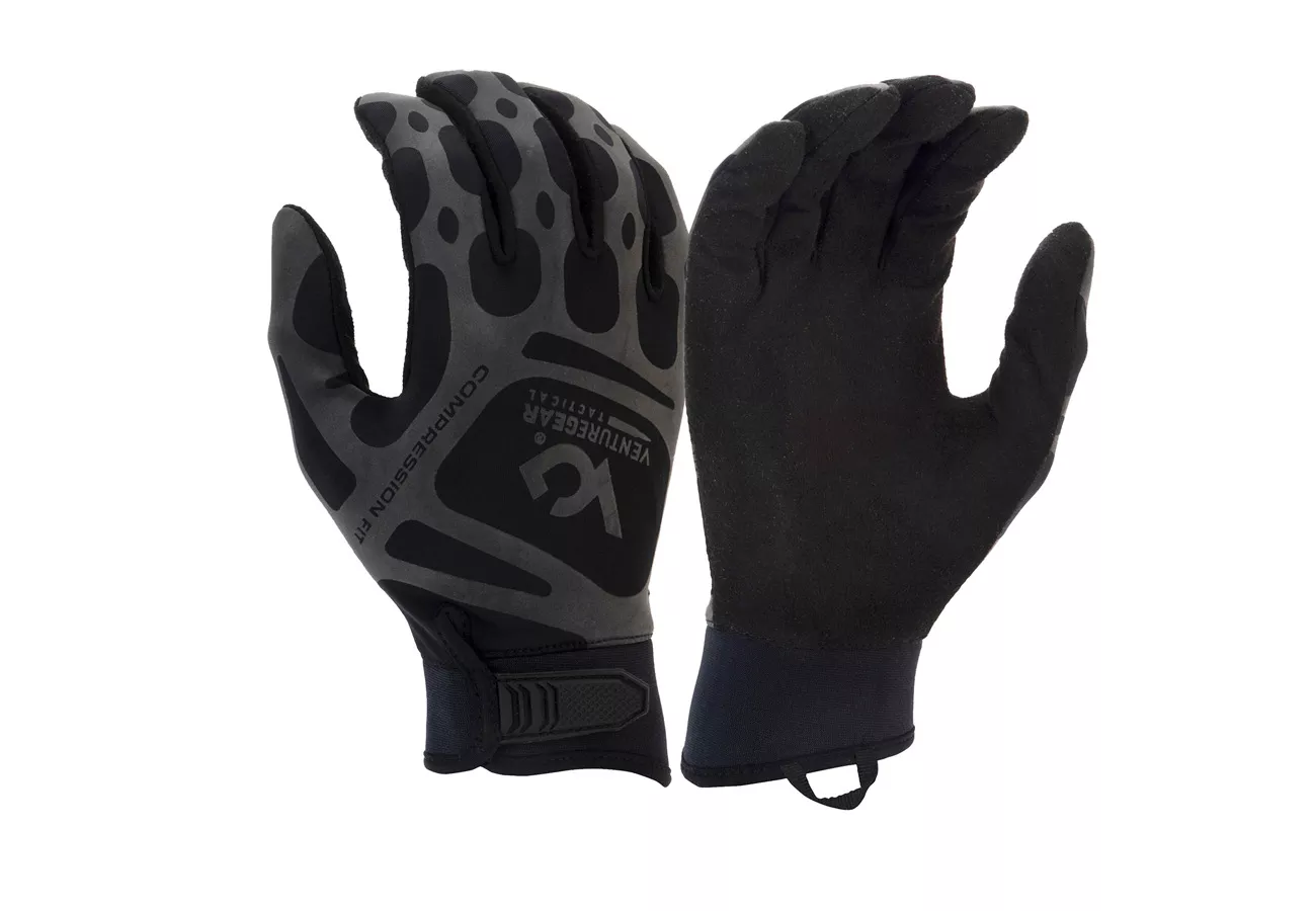 Pyramex Hook and Loop Compression Gloves Black Medium