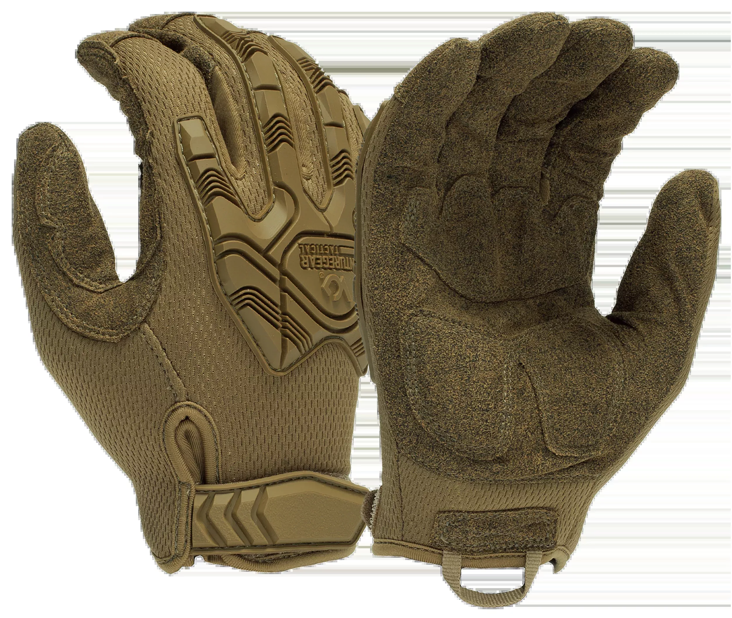 Pyramex Impact Operator Gloves, Heavy-Duty Synthetic Leather, Touchscreen, Hook & Loop – VGTG40TL