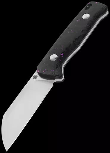 QSP Baby Penguin Purple Carbon Fibre Fixed Blade