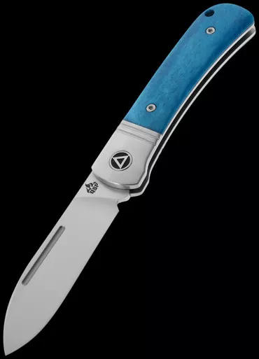QSP Hedgehog Spear Point Blue Bone Folding Knife