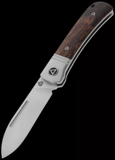 QSP Hedgehog Spear Point Bocote Wood Folding Knife