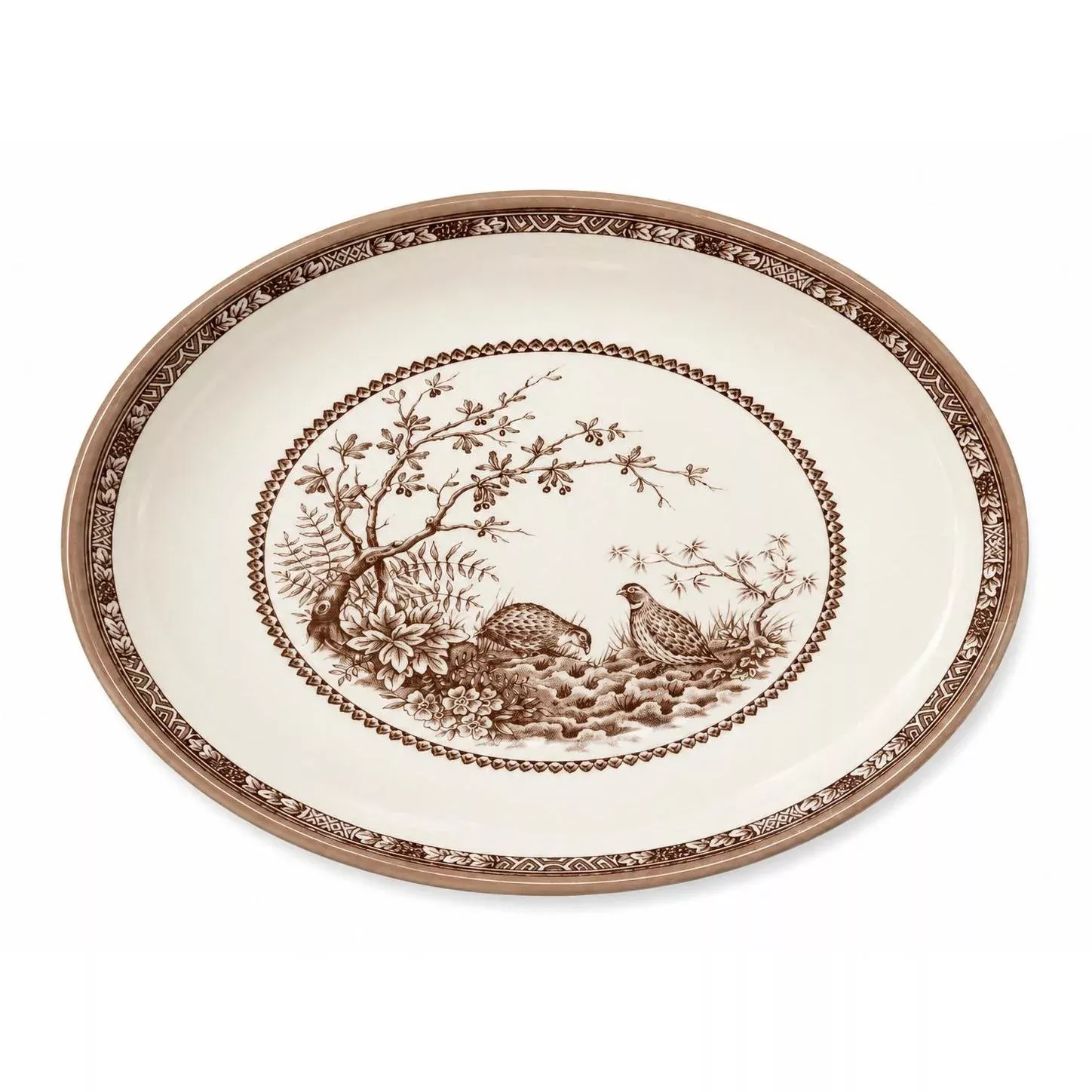 Quail China Oval Vegetable Bowl