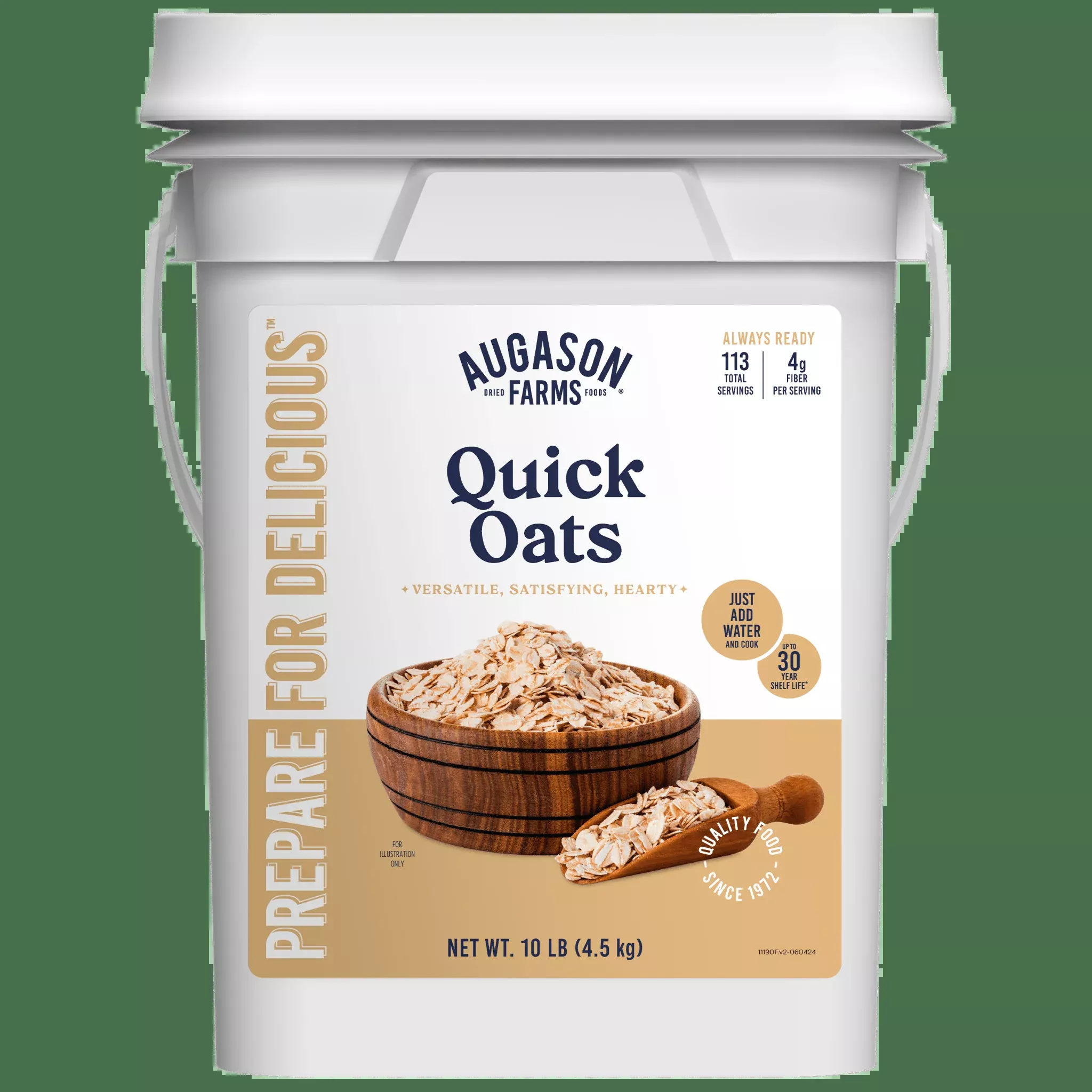 Quick Oats 4 Gallon Pail, 113 Servings