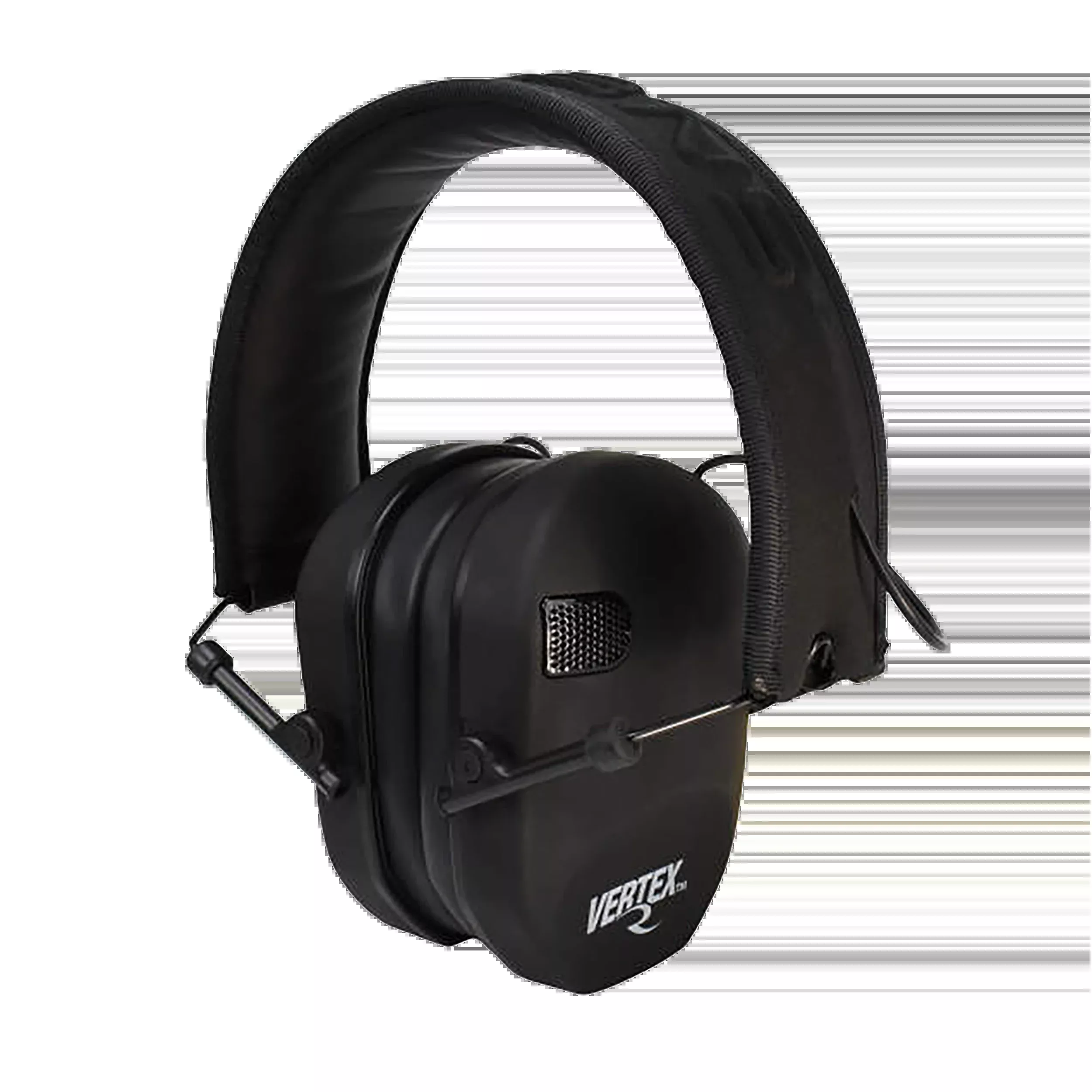 Radians Vertex Electronic Low-Profile Rechargeable Earmuff, Dual Microphones, Black – VX0110CS