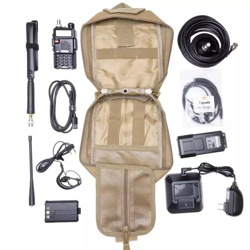 Radio Go Bag with Programmed Baofeng UV5R 8 Watt for Vehicles
