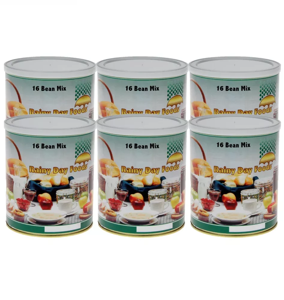 Rainy Day Foods 16 Bean Mix #10 Cans – 6 Pack