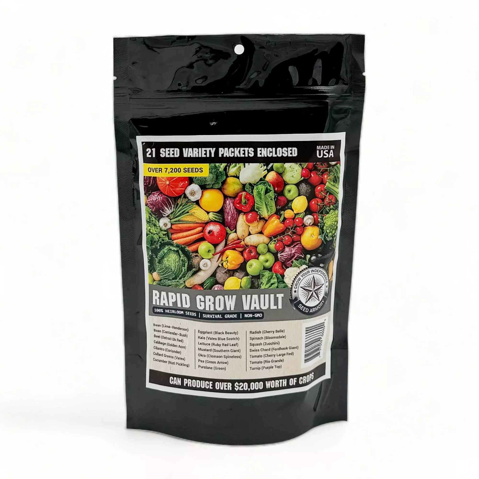 Rapid Grow Heirloom Seed Vault – 21 Varieties