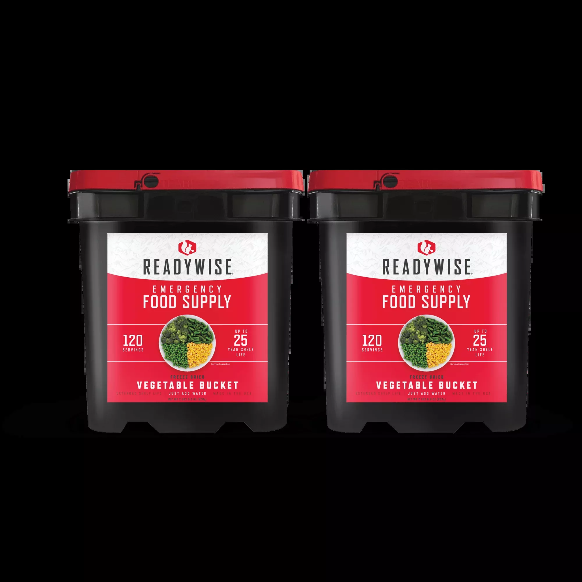 ReadyWise - 120 Serving Freeze Dried Vegetable Bucket - 2 Pack