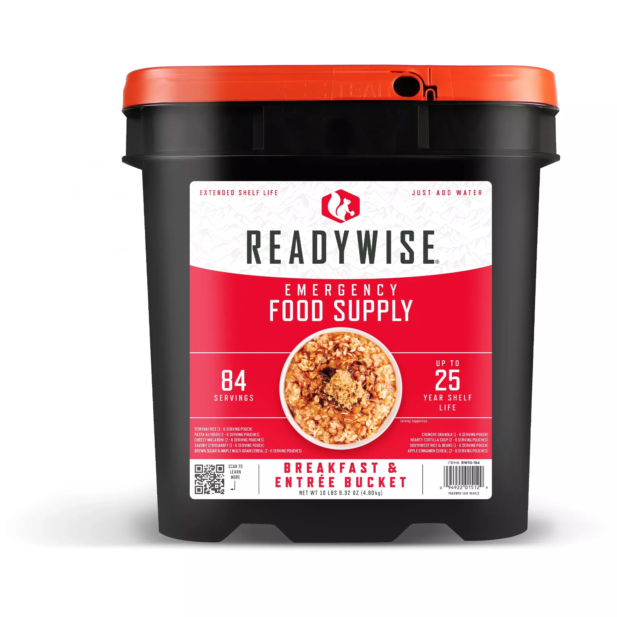 ReadyWise – 84 Serving Breakfast and Entrée Grab and Go Food Kit