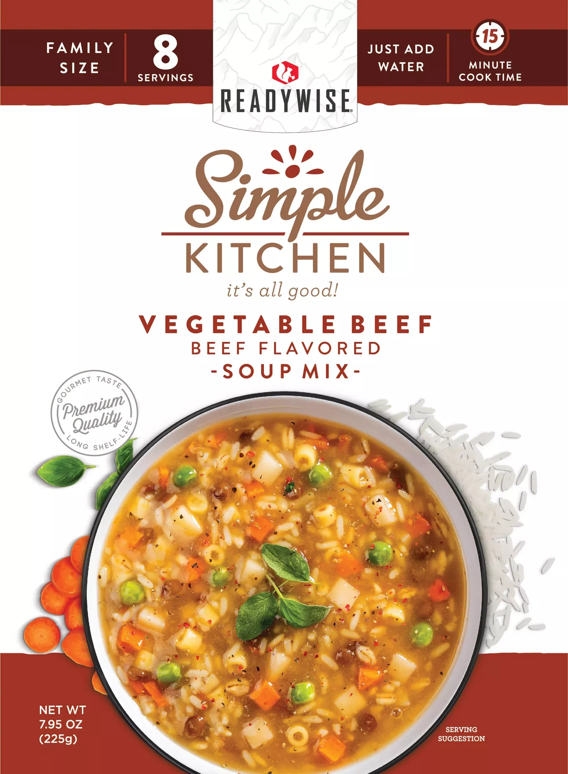 ReadyWise - Vegetable Beef Soup - 6 Pack