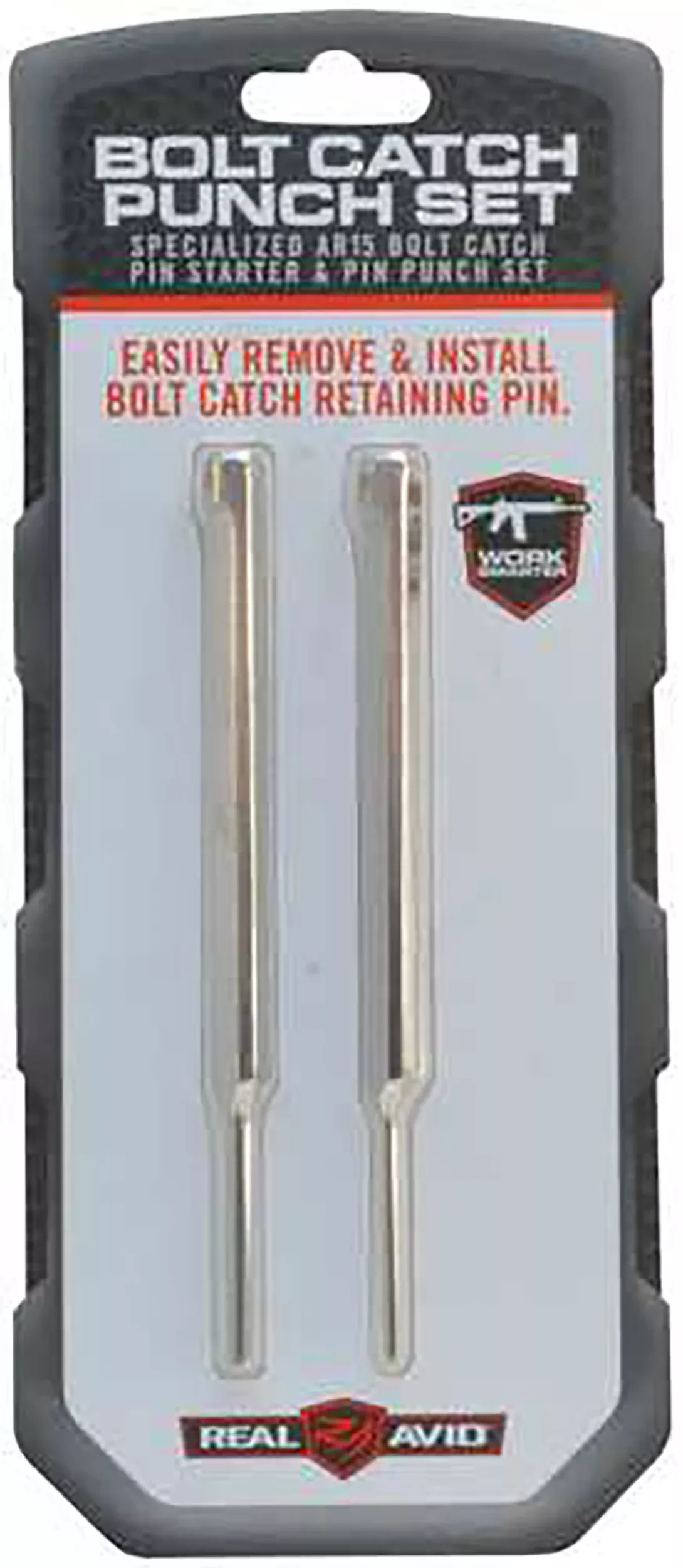 Real Avid Bolt Catch Punch Set for AR-15 – Magnetized Starter & Roll Pin Punch, 2-Piece AVBCPS