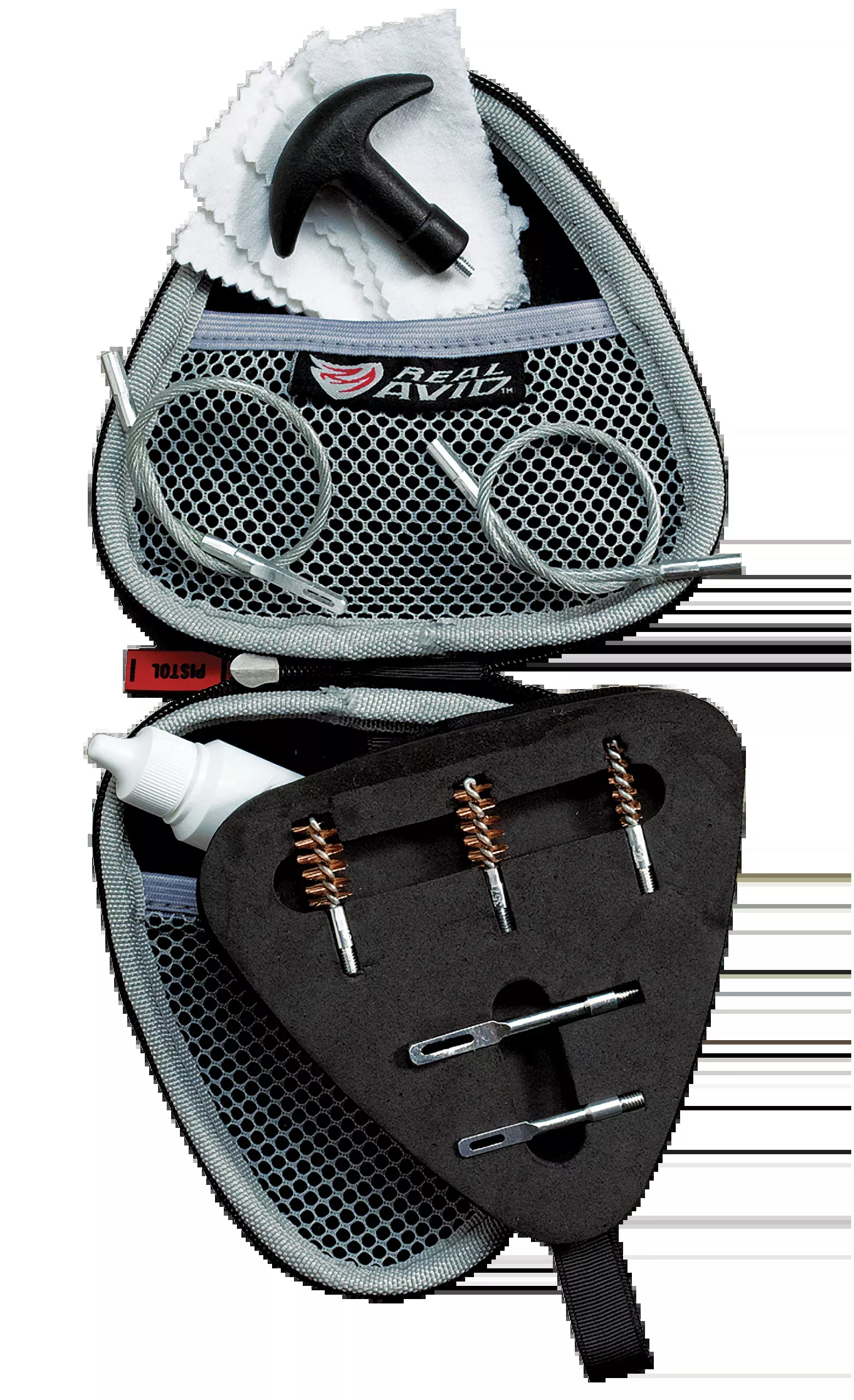 Real Avid Gun Boss Handgun Cleaning Kit, Multi-Caliber, Weather-Resistant Nylon Case – AVGCK310P