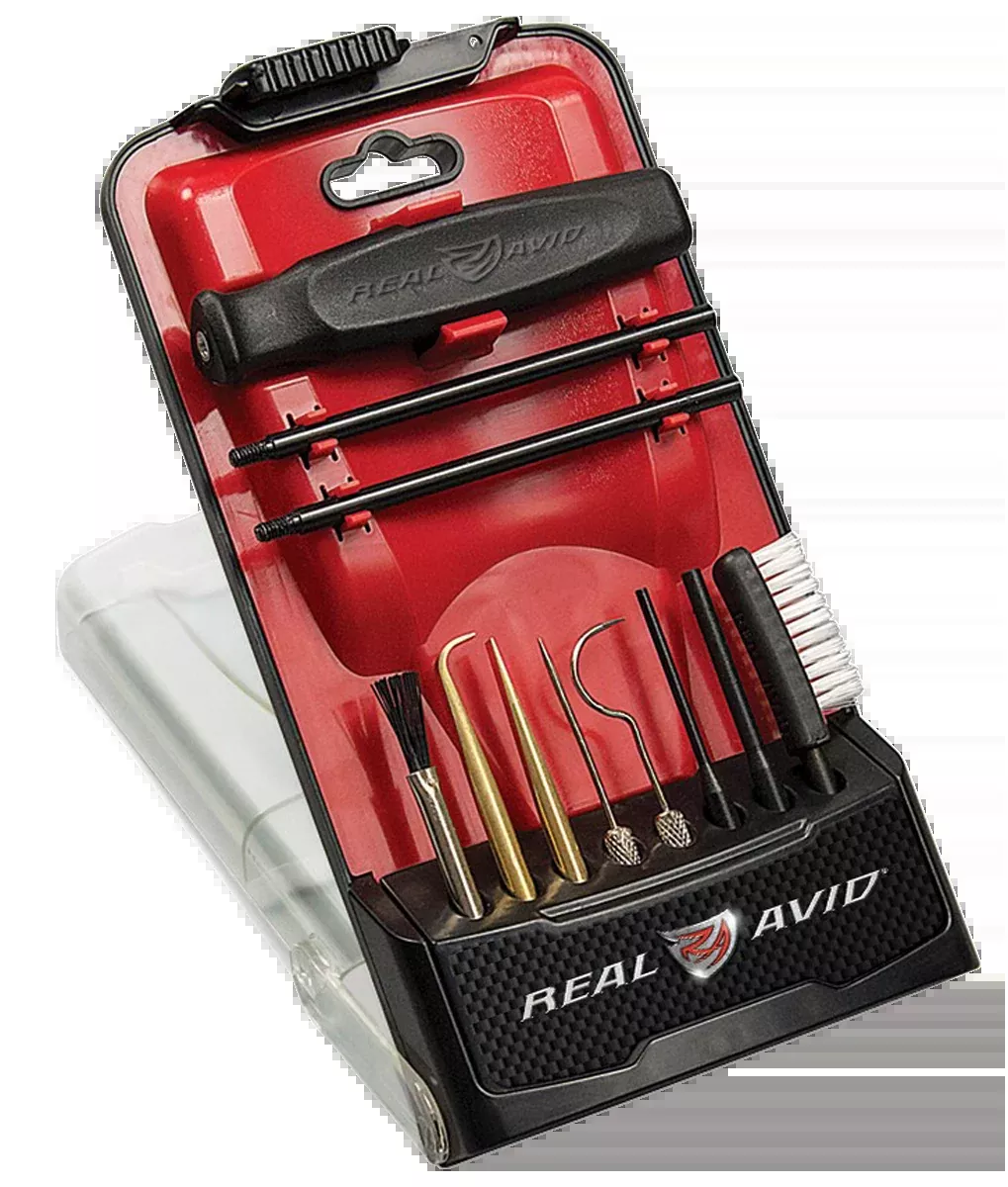 Real Avid Gun Boss Pro Precision Cleaning Tools Kit with Stand-Up Case and Picks, AVGBPROPCT