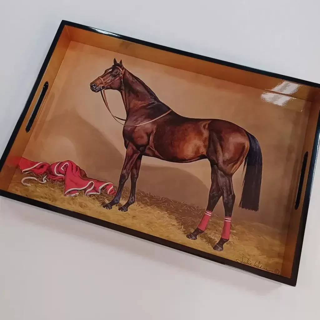 Rectangular Lacquer Tray w/ Handles