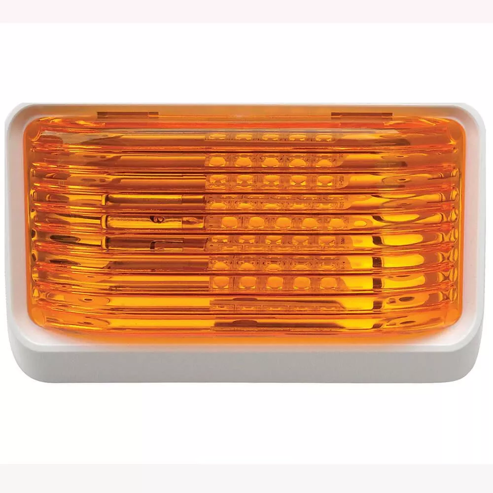 Rectangular White with Orange Lens, No Switch