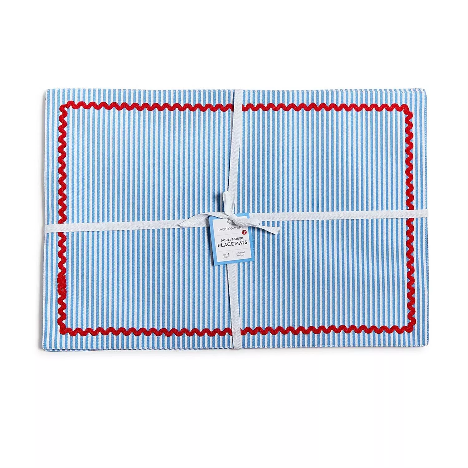 Red, White, and Bloom Double Sided Fabric Placemat (Set of 4)