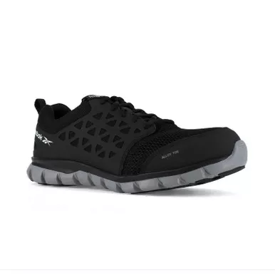 Reebok RB4041 Men's Sublite Cushion Work Athletic Shoes with Alloy Toe, Black