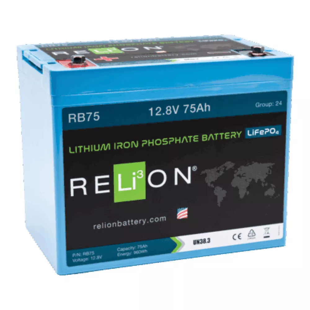 RELiON RB75 12V 75Ah LiFePO4 Battery