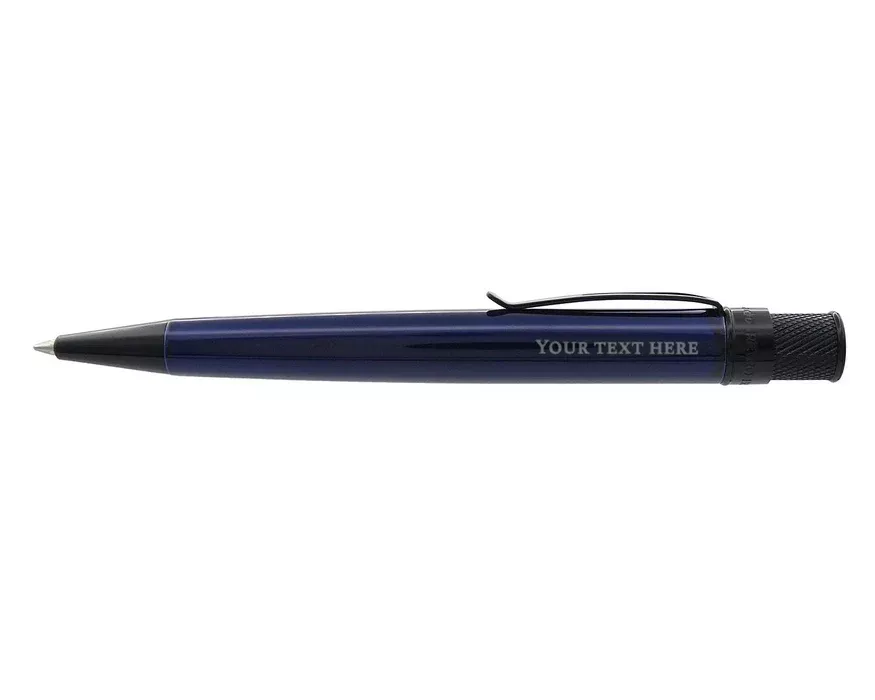 Retro 51 Tornado Stealth Blue Black Rollerball Pen