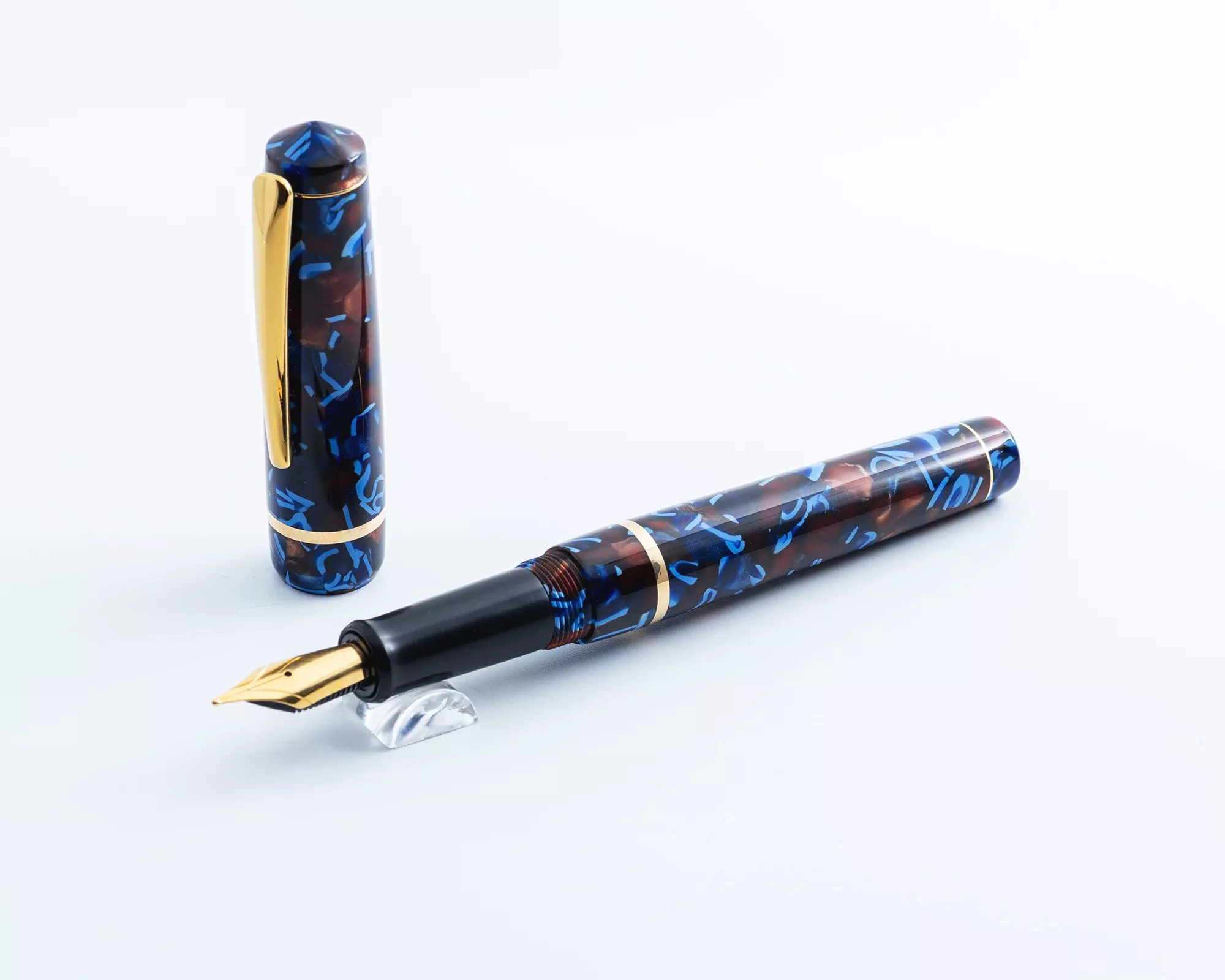 Rhys’ Pieces Custom Fountain Pen – “Flecked Autumn”