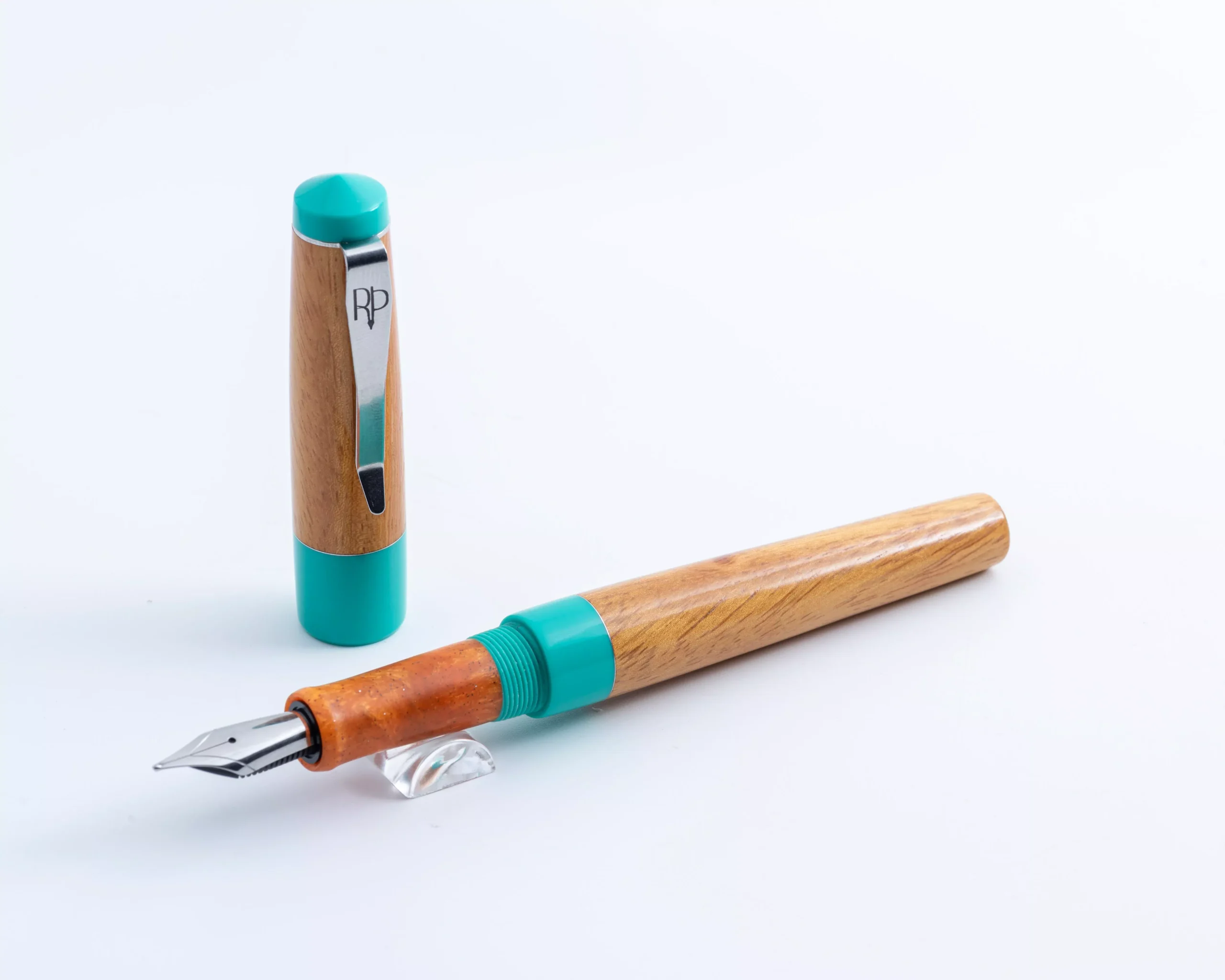 Rhys’ Pieces Custom Fountain Pen – “Osage Teal”