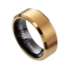 The Ridge Gold Plated Beveled Ring