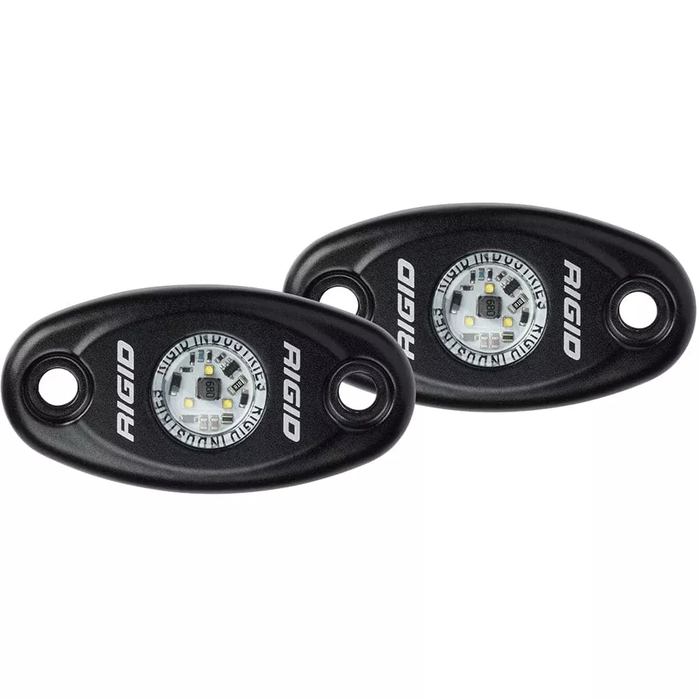 RIGID Industries A-Series Black High Power LED Light – Pair – Amber