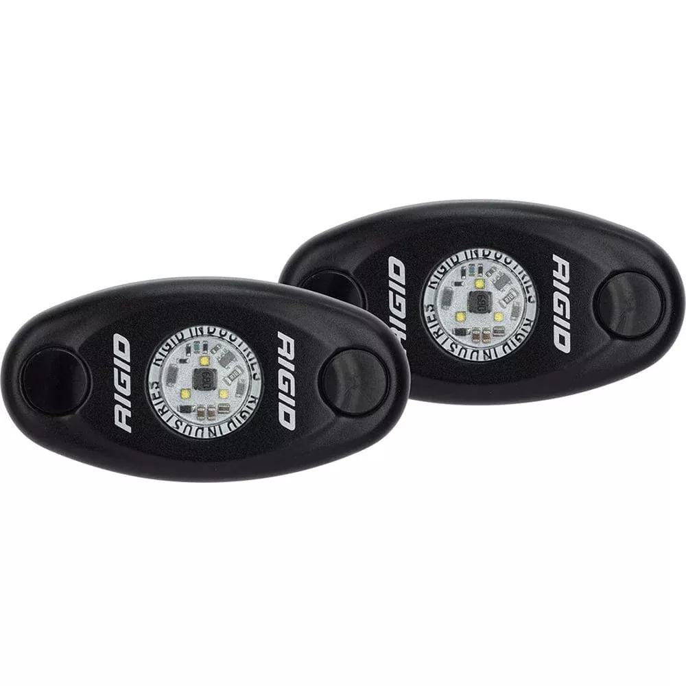 RIGID Industries A-Series Black Low Power LED Light Pair – Red