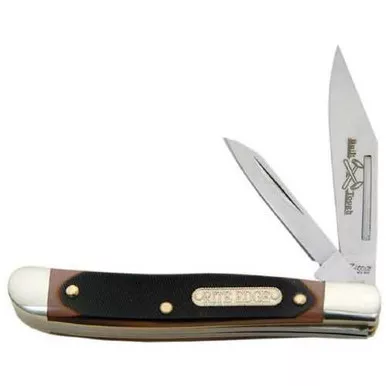 Rite Edge Brown Peanut Folding Knife with Two Blades