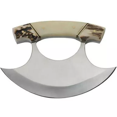 Rite Edge Ulu Stag Bone Fixed Blade Knife