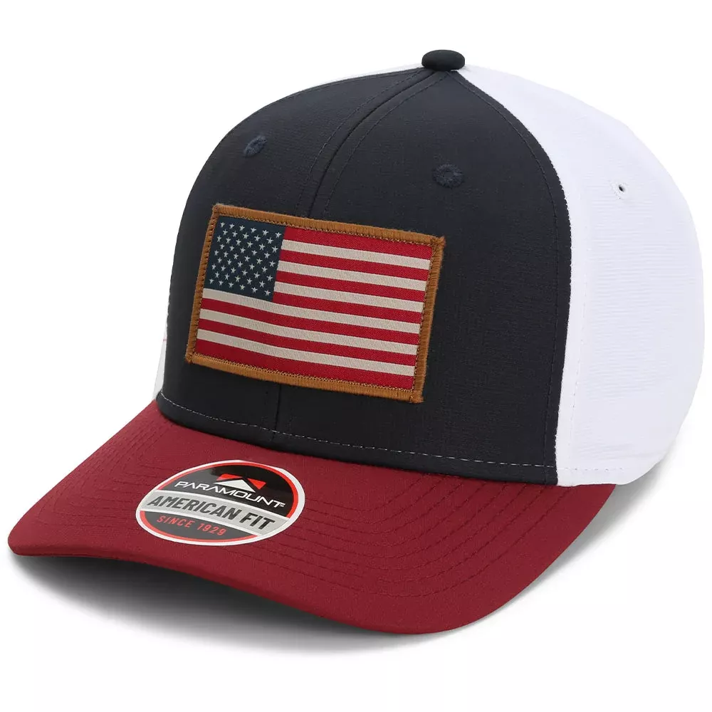 Riverside American Flag Hat Structured Ripstop Cap RWB