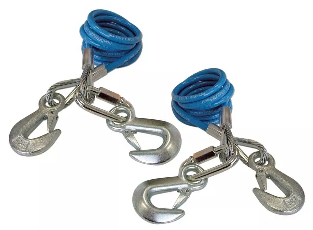 Roadmaster 68" Coiled Double Hook Safety Cables - Pair• 643-2
