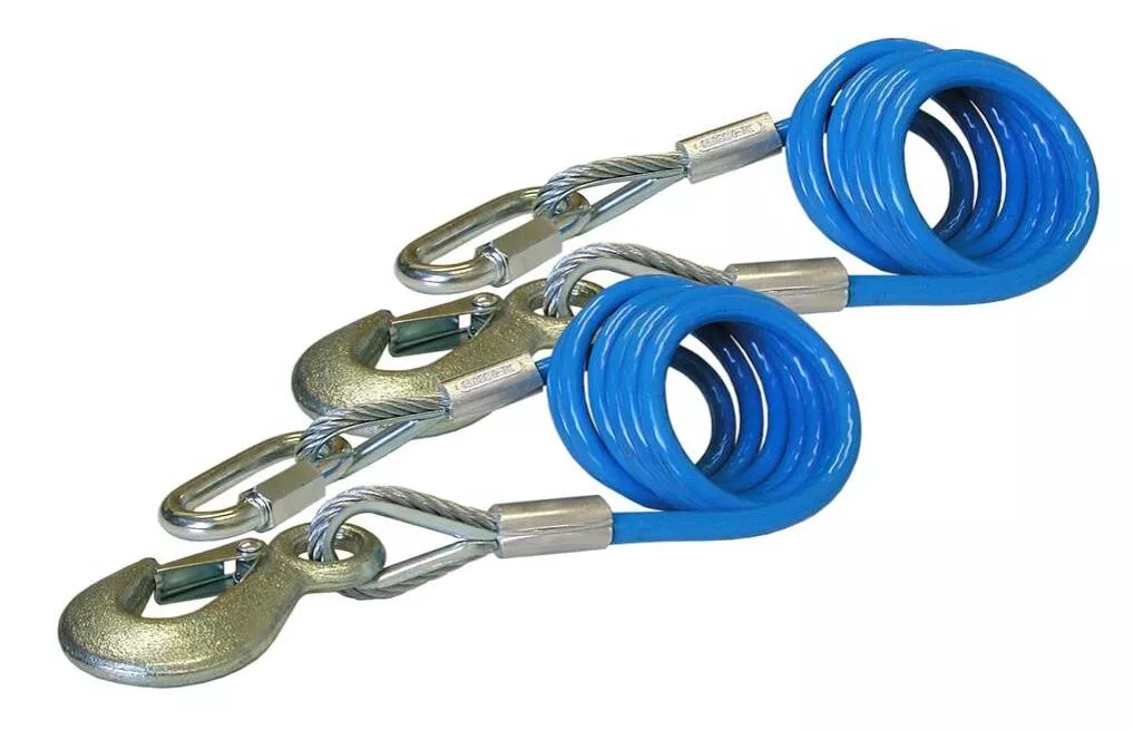 Roadmaster 68" Coiled Single Hook Safety Cables - Pair• 643