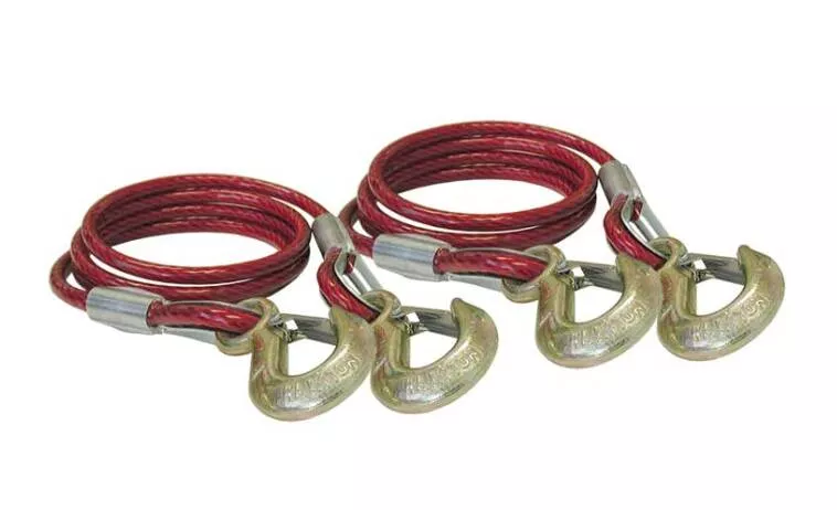 Roadmaster 80" Coiled Double Hook Safety Cables - Pair• 653