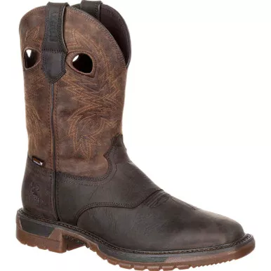 Rocky Men's Brown Flex Ride Waterproof Toe Western Boot RKW0234