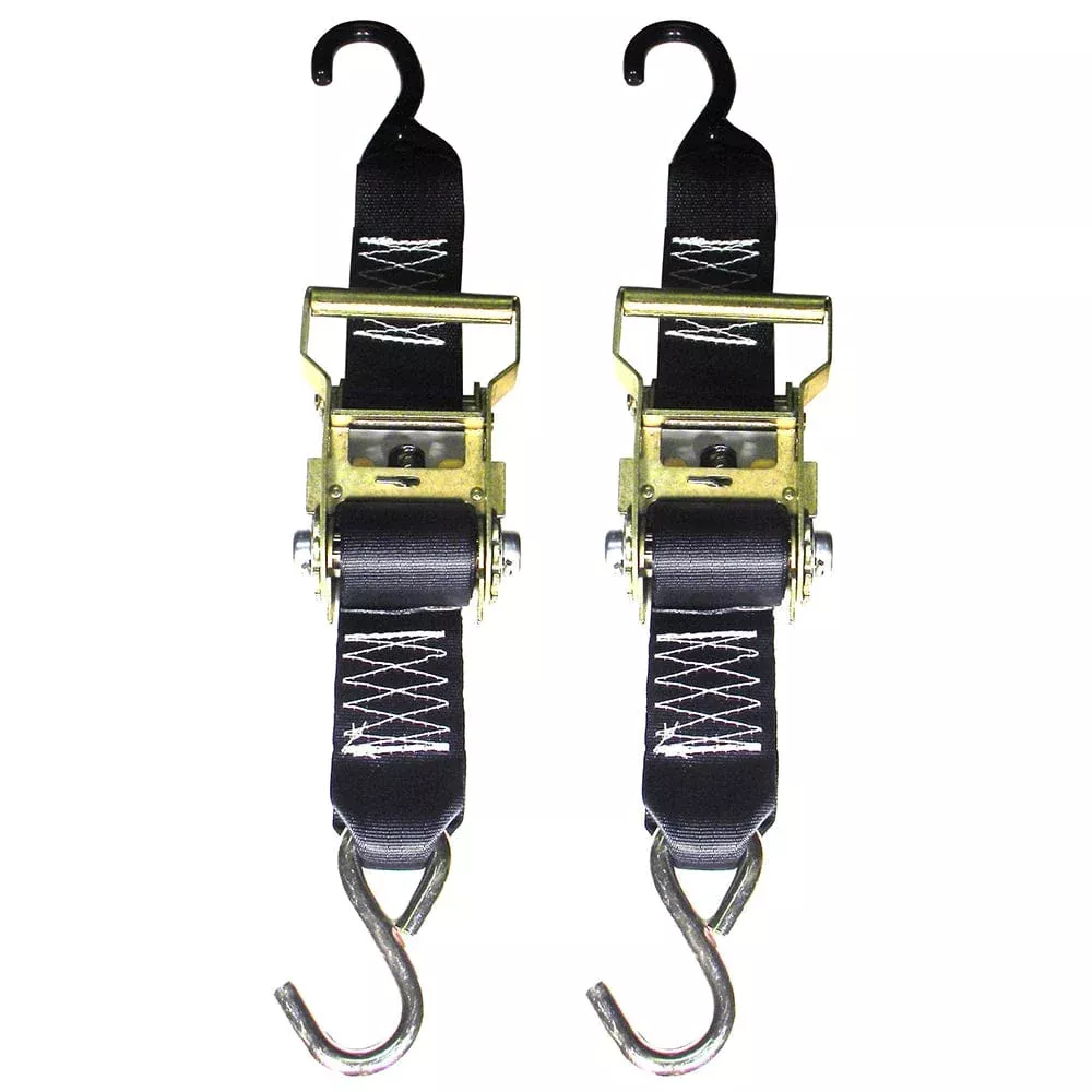Rod Saver Heavy-Duty Ratchet Trailer Tie-Down – 2 x 5 – Pair