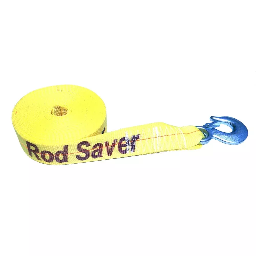 Rod Saver Heavy-Duty Winch Strap Replacement – Yellow – 2 x 25