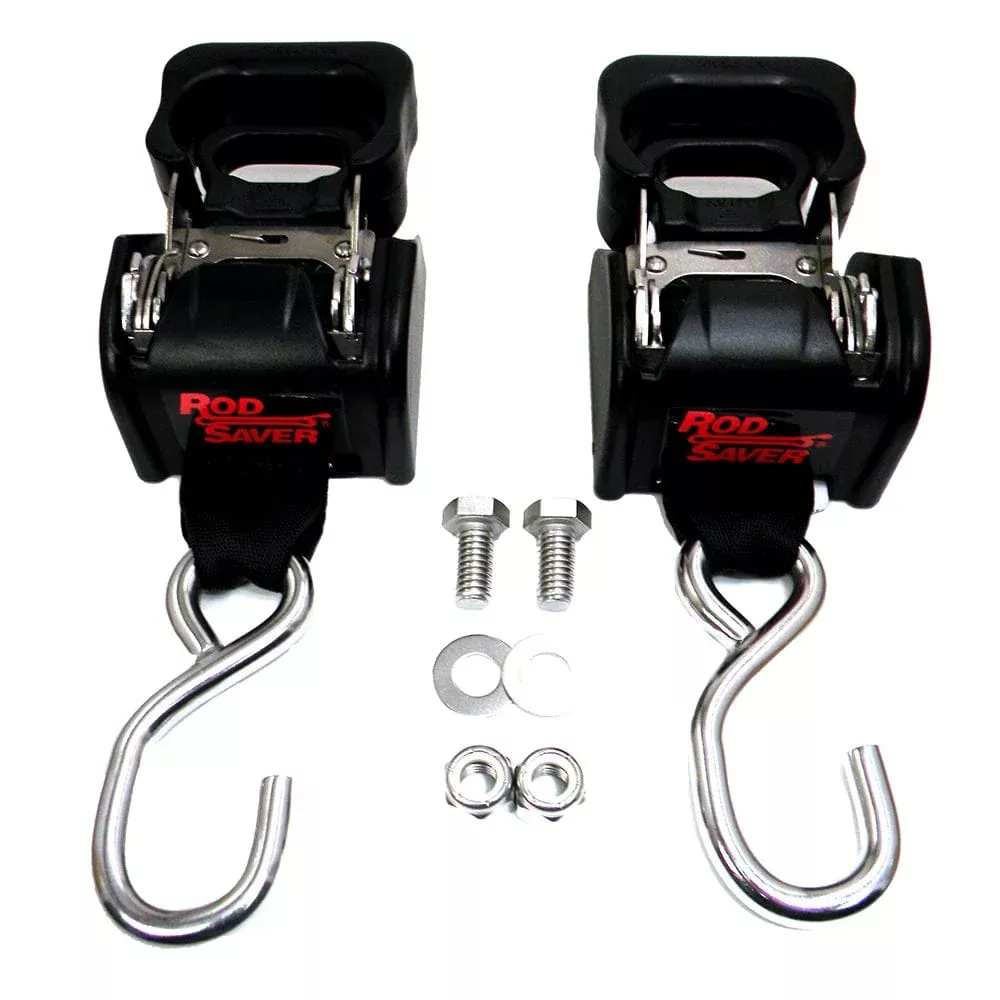 Rod Saver Stainless Steel Retractable Transom Tie-Down – 40 – Pair