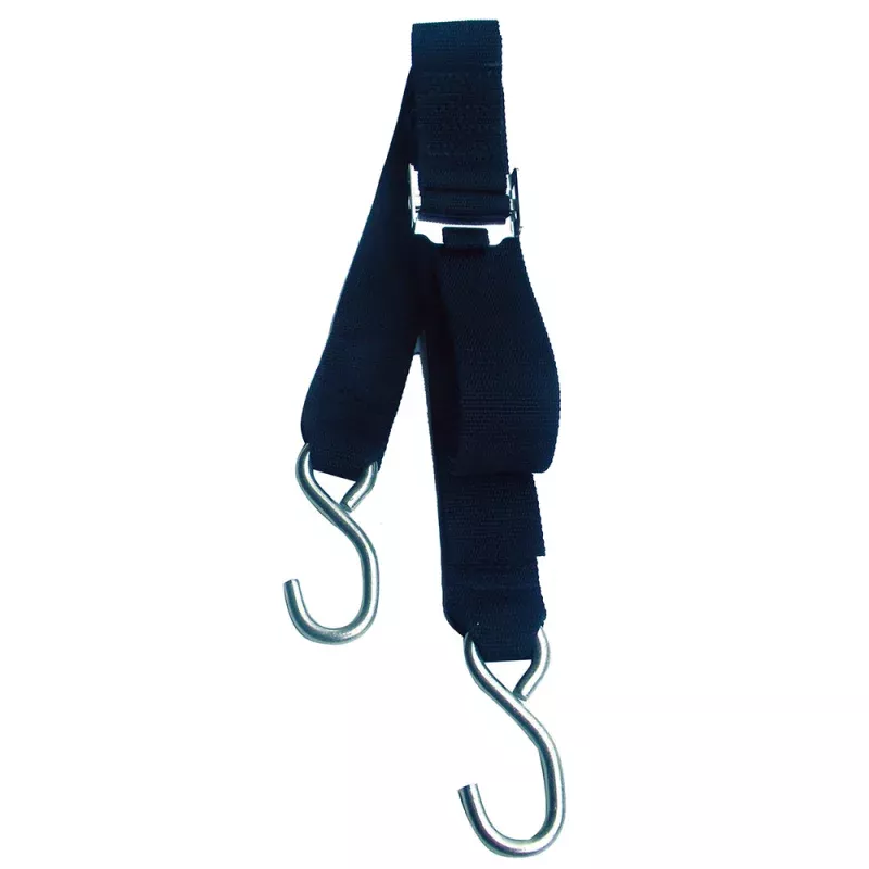 Rod Saver Stainless Steel Roller Buckle Gunwale Tie-Down – 2 x 10