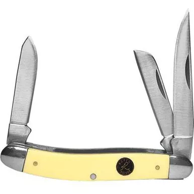 Roper Pecos Yellow Delrin Medium Stockman Folding Knife