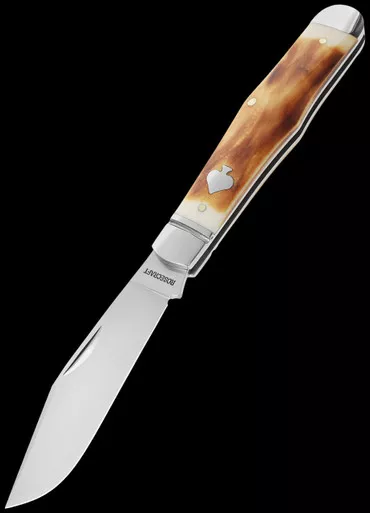 RoseCraft Cumberland River Coke Bottle Toasted White Bone Folding Knife