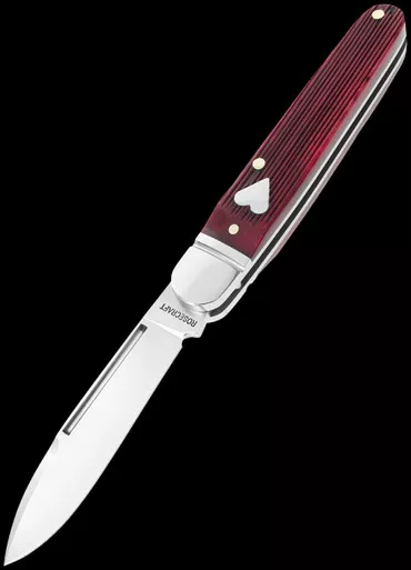 RoseCraft Tuckahoe Jack Red Barnboard Jigged Bone Folding Knife