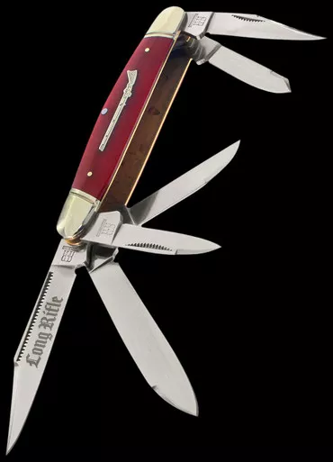 Rough Ryder Long Rifle Six Blade Stockman Folding Knife