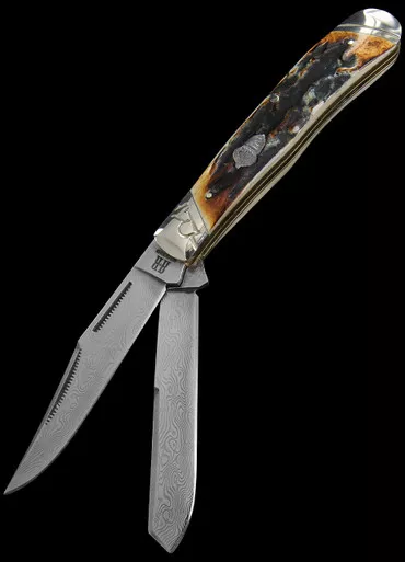 Rough Ryder Trapper Cinnamon Stag Damast